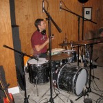 drummer Dave using his Bearing Edge snare drum for this session.