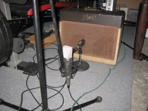 2 mics on the Gibby amp (1957)