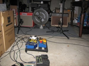 pedal rig in the shot